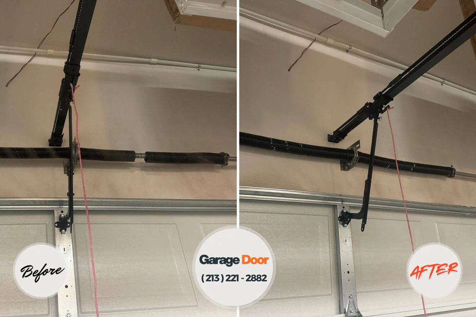 Before and after: garage door opener repair Rock Valley, IA